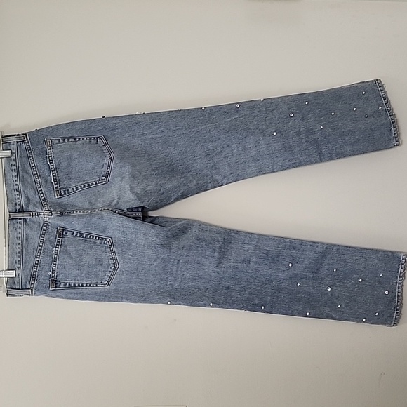 Jonathan Simkhai Pearl-Embellished Boyfriend Jeans Size 29 - Picture 11 of 16